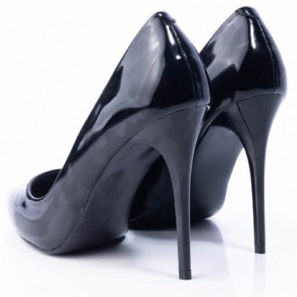 Azalea Wang Black Patent Leather High Heel Pumps - Picture 4 of 5